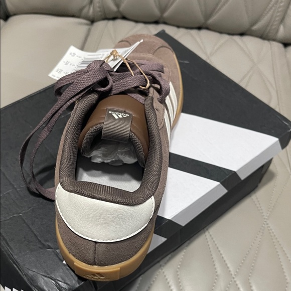 adidas VL Court 3.0 Men's Sneakers in Brown and White - Picture 9 of 12